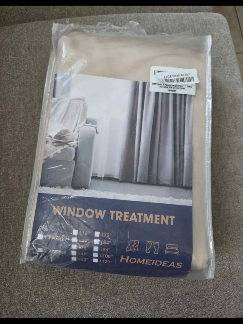 Cream Window Treatment Curtain Panel